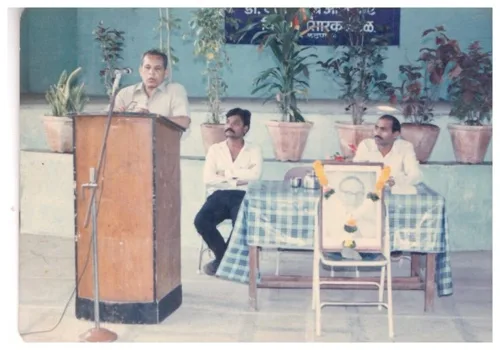 A professor speaking at a programme on social and economic upliftment