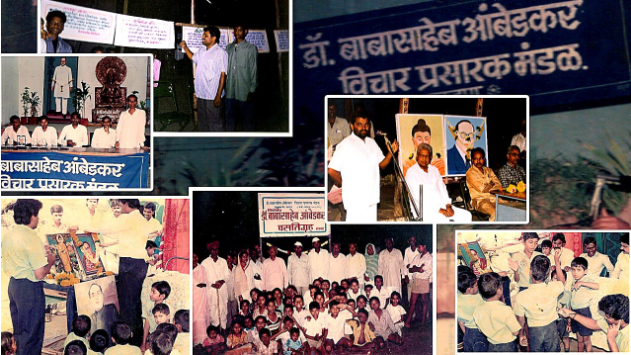 Collage of historical community gatherings, schoolchildren and events from the organisation’s archive